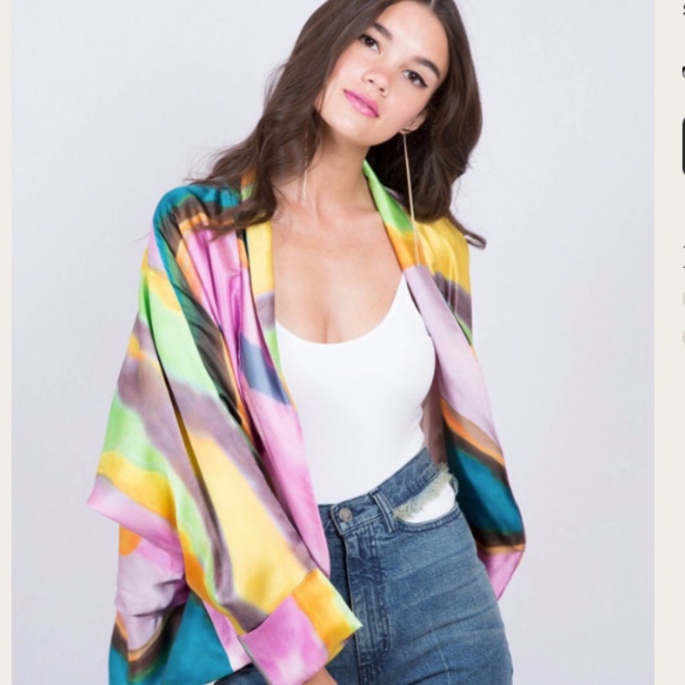 Rachel Comey Weir jacket, silk pink colors, Small